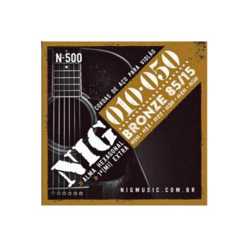 Encordoamento Violão Aço 010 1ª Corda (mí) Extra N500 Nig 1