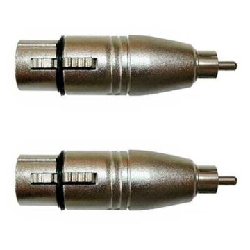 Adaptador Rca Macho P/xlr 3p Fêmea Niq. Wc 242 Ad 02 Unidades Wireconex 1