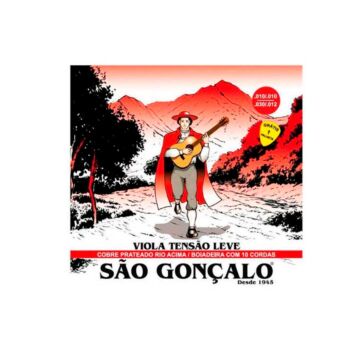 Jogo De Cordas P/viola Cebolão Em Mi Cobre Prata Tensão Leve 0.010 - 0.030 / 0.010 - 0.012 São Gonçalo 1