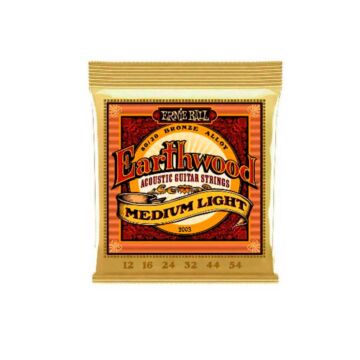 Encordoamento P/violão Aço Earthwood Media Leve 80/20 Bronze Ernie Ball 012"-054" P02003 1