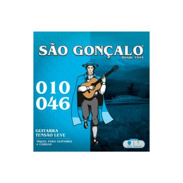 Jogo De Cordas Niquel P/guitarra 0.010" - 0.046" Tensão Leve São Gonçalo 1