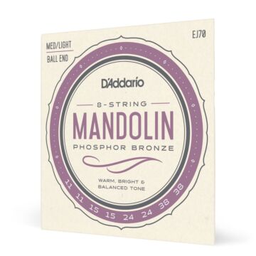 Encordoamento Bandolim 11-38 D Addario Nickel-Plated EJ70 1