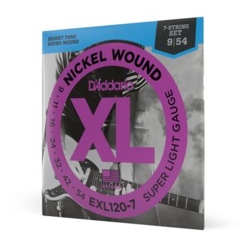 Encordoamento Guitarra 7C 09-54 D Addario XL Nickel EXL120-7 1