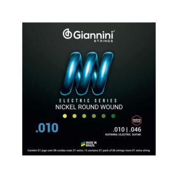 Encordoamento Giannini P/guitarra Niquel 0.010 Geegst.10 1