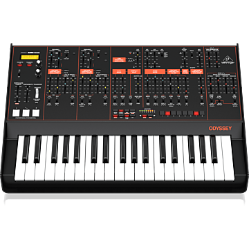 O Behringer Odyssey é uma homenagem ao lendário ARP Odyssey dos anos 1970, oferecendo recursos clássicos e atualizações modernas. Com um circuito analógico fiel ao original, o Odyssey produz sons massivamente pesados, ideais para baixos squelchy e efeitos