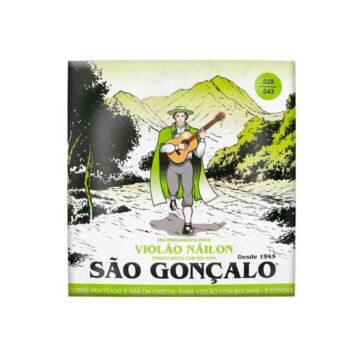 Jogo De Cordas P/violão Nylon Cristal Com Bolinha 0.028 - 0.043 Tensão Média São Gonçalo 1