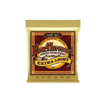 Encordoamento P/violão Aço Earthwood Extra Leve 80/20 Bronze Ernie Ball 010"-050" P02006 1