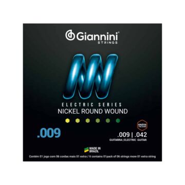 Encordoamento Giannini P/guitarra Niquel 0.009 Geegst.9 1