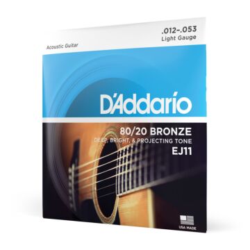 Comprar Encordoamento Violão Aço 12-53 D Addario 80/20 Bronze EJ11 - 1