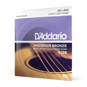 Comprar Encordoamento Violão Aço 11-52 D Addario Phosphor EJ26 - 1