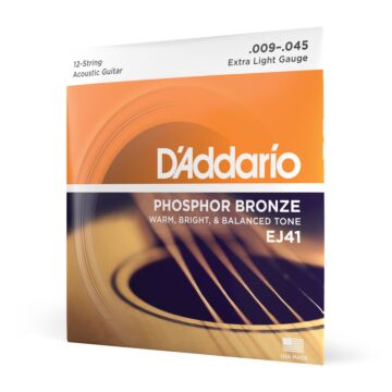 Comprar Encordoamento Violão Aço 12C 09-45 D Addario Phosphor EJ41 - 1