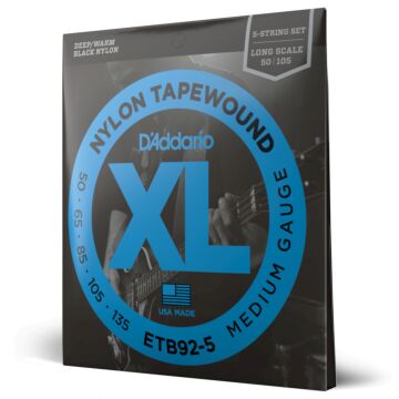Comprar Encordoamento Baixo 5C 50-135 D Addario Tapewound ETB92-5 - 1