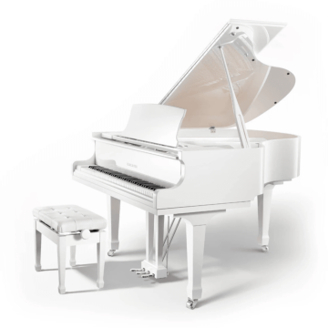 Comprar GP150SP Pearl River Baby Grand Piano Cauda Branco Polido com Banqueta| Teclacenter - 1