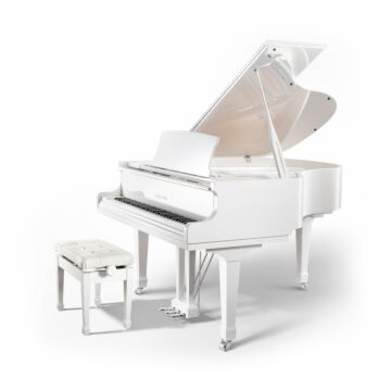Comprar GP160SP Pearl River Baby Grand Piano Cauda em Branco Polido com Banqueta| Teclacenter - 1