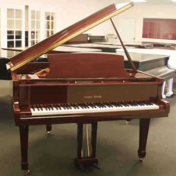 Comprar GP150 Pearl River Piano Acústico Cauda em Preto Acetinado com Banqueta | Teclacenter - 1