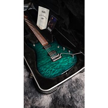 Comprar Guitarra Ernie Ball Music Man JP15 BFR Green Tiger Eye + Piezo - Usada - 1