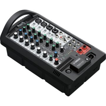 Yamaha STAGEPAS400BT Sistema de Som Kit de PA completo, contendo 2 caixas acústicas passivas e 1 mixer analógico amplificado com comunicação via Bluetooth. Caixas acústicas de 8 . 400W de potência e pressão sonora de 125dBSPL (o par). Mixer analógico de 8