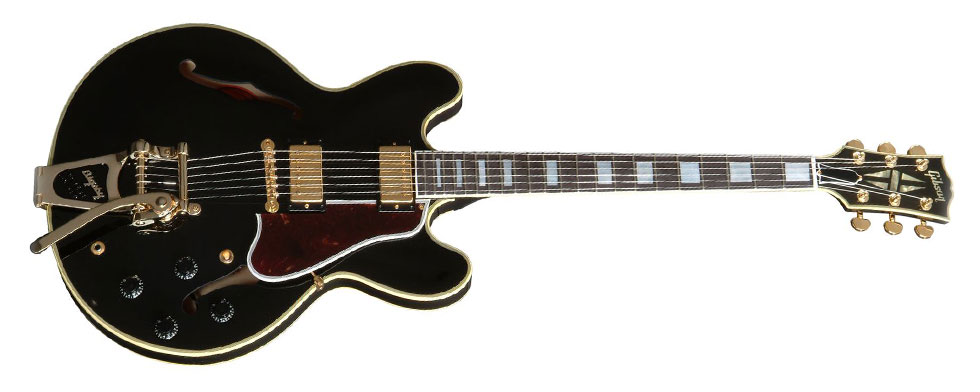 ギター GIBSON es355 Nashville es-355 Gibson ES-355 Gold Antique Ebony - Guitarra Elétrica de Luxo