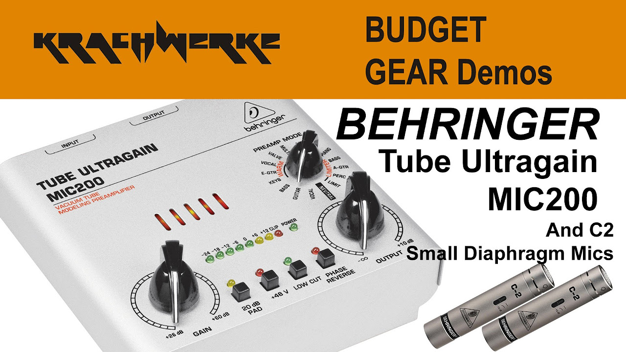 Pré Amplificador Behringer Mic200 Valvulado - 16 Presets para