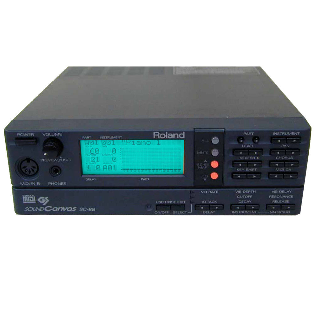 Módulo de som Roland SC-88 Sound Canvas - Qualidade de som excepcional