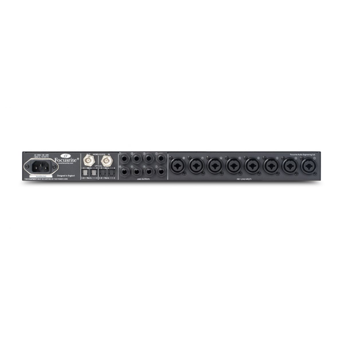 Pré Amplificador Focusrite Octopre MKII Dynamic - Qualidade