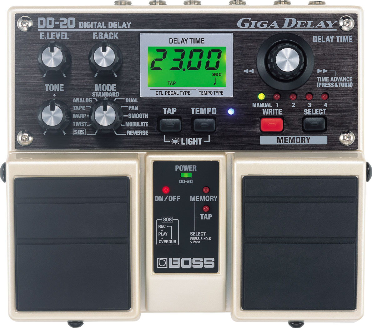 ギター BOSS DD-20 GIGA DELAY Roland Boss DD-20 Giga Delay Pedal - High-Quality Delay Effects