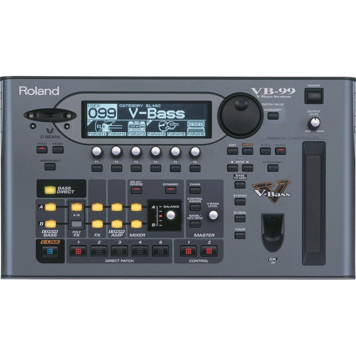 Sintetizador de contrabaixo Roland VB-99 - Som profissional e